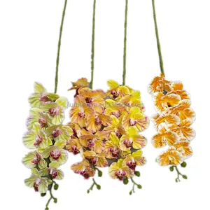 Silk Moth Phalaenopsis Artificial Butterfly Orchid Flower 9 Heads European Style For Floral Decoration