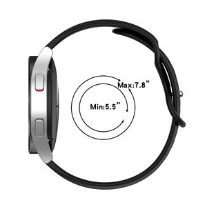 Yüksek kalite 20mm silikon Samsung Galaxy için akıllı saat kayış izle 4 5 6 spor Band aktif 2 40/44mm bilezik - Product Image 3