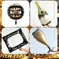 Perlengkapan Dekorasi Pesta Tahun Baru Balon Arch Kit Hitam Emas Perak 128Pcs Perlengkapan Dekorasi Pesta Tahun Baru Balon Arch Kit
