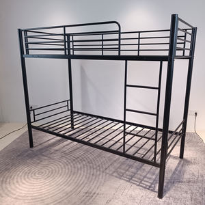 Meubles de chambre à coucher d'école robustes et robustes Lit superposé en acier à 2 couches Lit à deux étages avec échelle - Product Image 5