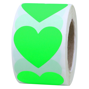 Hybsk-pegatinas de corazones de amor rojo, etiquetas adhesivas de punto de codificación de <span class=keywords><strong>Color</strong></span> de 1,5 pulgadas, 500 por rollo - Product Image 6