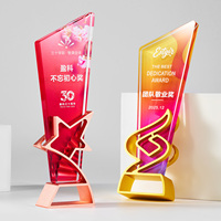Nuevo Trofeo de Cristal Personalizado, Estrella de Cinco Puntas, Reconocimiento de Equipo, Estrella de Luz, Compromiso del Equipo, Premios de Competición, Medalla de Metal