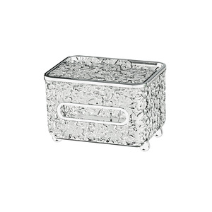 Luxury Tissue Box With Phone Stand <b>Silver</b> Waterproof Organizer For Living Room Desktop - Product Image 5