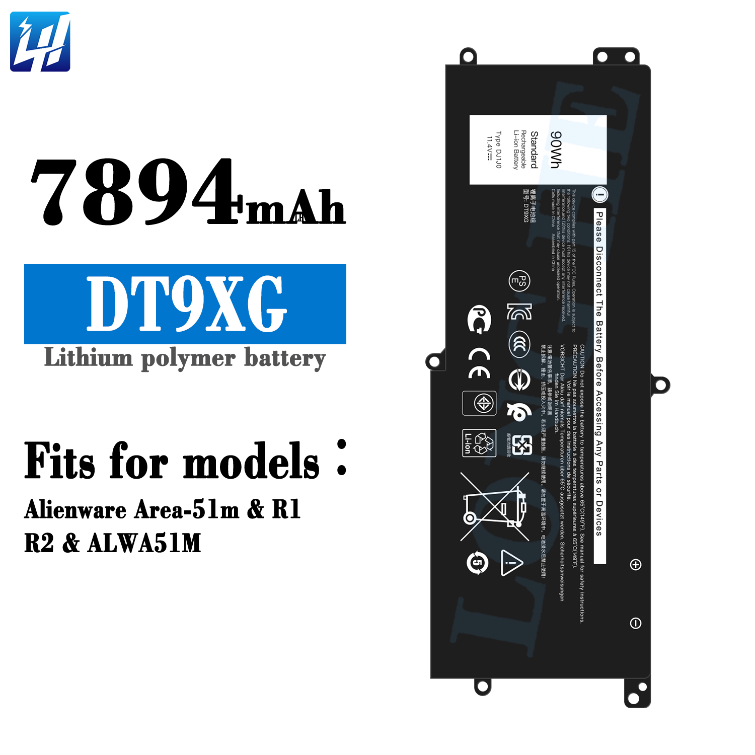 per Dell Alienware Area-51m R1 R2 ALWA51M