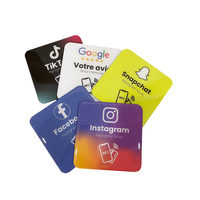 Plaque de signalisation NFC en PVC pour avis Google, impression personnalisée, autocollant pour avis Google, plaque QR Facebook