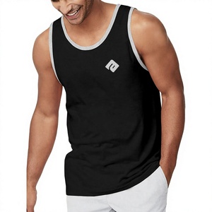 Débardeur de sport personnalisé avec logo, séchage rapide, gilet d'entraînement, vente en gros, débardeur en coton sans manches pour homme, été - Product Image 2