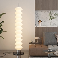 Lampe sur pied en verre de style nordique moderne avec lumières LED, éclairage décoratif pour chambre à coucher et salon