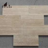 QUYANG – carreaux de mur en pierre naturelle, grande taille, poli d'italie, marbre de travertin romain Beige, vente en gros