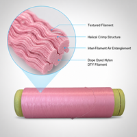 Fil de nylon DTY teint en masse 70D/24F rose 100% nylon pour gants, fourni directement par l'usine