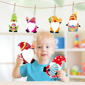 Easter Paper Gnome Ornaments Hanging Decor Indoor Handmade Party Decoration For Kids - Product Image 1