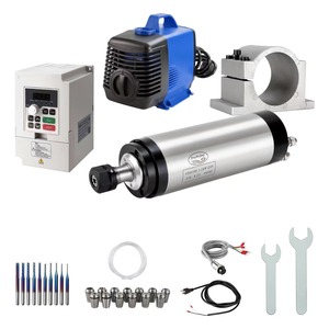 Motor de Husillo CNC Refrigerado por Agua de Bajo Ruido 2.2KW ER20 220V con Controlador VFD y Accesorios para Aplicaciones de Perforación - Product Image 1