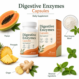 Capsules Probiotiques Véganes Biologiques Prébiotiques Multi-Enzymes en Gros pour le Soutien Digestif Personnalisable – Soins de Santé pour Adultes - Product Image 2