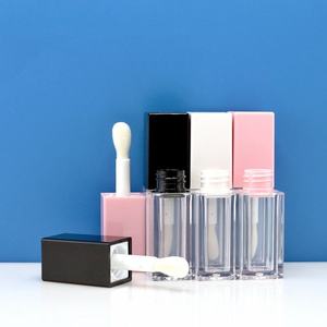 Wholesale 5ml Lipgloss Tube Big Brush Pink Cosmetics <b>Container</b> Liquid Subpackage Tube Logo Available - Product Image 2
