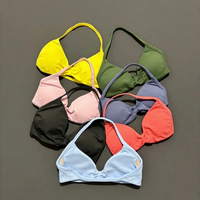 Soutien-gorge de sport sans couture pour femme, col halter, antichoc, push-up, pour yoga, entraînement, fitness, gym, athlétisme