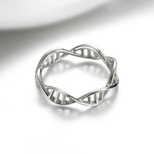 2023 Mode <span class=keywords><strong>Dna</strong></span> Dubbele Helix Rose Gouden <span class=keywords><strong>Ring</strong></span> Titanium Genoom Dames <span class=keywords><strong>Ring</strong></span> Hennep Patroon Heren Sieraden Ringen - Product Image 2