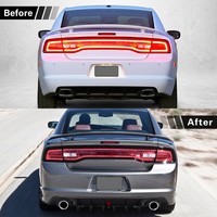 Kit de Conversión de Parachoques Delantero y Trasero Estilo SRT para Dodge Charger 2008-2014, Actualización de Carrocería Exterior