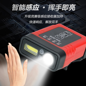 RN-808 ไฟหน้าแบบ LED แบตเตอรี่แบบชาร์จไฟได้ ไฟหน้าสำหรับตกปลาแบบหรี่แสงได้พร้อมการชาร์จประเภทซี แสงสีขาว ตัวเครื่องทำจากพลาสติก - Product Image 3