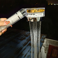 Pommeau de Douche Ionique Portable Professionnel à Turbocompresseur avec Filtre et Ventilateur Turbo Haute Pression