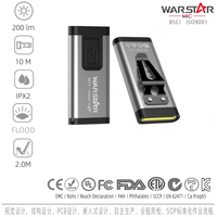 Mini lampe porte-clés avec alarme WT1, 200LM, haute luminosité, alarme 100dB, rechargeable par USB, étanche IPX3, pour le camping, format poche