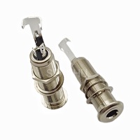 Prise jack femelle 6,35 mm verticale à trois sections, double canal, en laiton, 12 V, pour casque et microphone PJ-657-3P