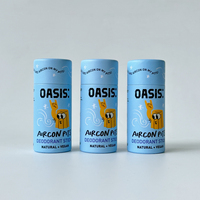Tube en papier kraft blanc personnalisé, contenant durable pour crème solaire solide, déodorant naturel, soin des lèvres