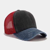 Gorras Lisas Desgastadas por el Sol al por Mayor, Gorra Trucker de 5 Paneles con Logotipo Personalizado, Gorra con Malla en la Parte Trasera