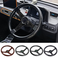 Volant de course sport en fibre de carbone de 14 pouces (345 mm) à déport profond, universel pour voitures, camions et accessoires automobiles