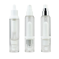 Flacon compte-gouttes double embout 10 ml et flacon pulvérisateur 30 ml, kit de voyage rechargeable pour sérum, lotion et crème solaire – Flacon de soin pour la peau