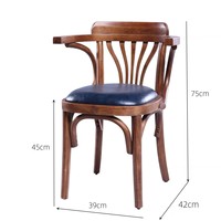 Chaise de salle à manger en bois de style industriel moderne, ensemble table et chaises en bois massif pour restaurant, mobilier de café, mobilier de bistrot
