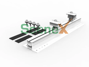 Installation rapide solaire <span class=keywords><strong>400</strong></span> Mini Rail en aluminium Railless support de montage Installation rapide pour support de toit <span class=keywords><strong>IBR</strong></span> en métal trapézoïdal - Product Image 4