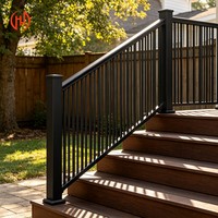 Système de balustrade extérieure en aluminium et verre sans cadre, main courante d'escalier, garde-corps de sécurité pour terrasse, balcon et piscine