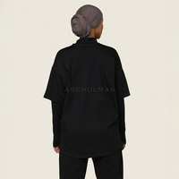 Ensemble de survêtement modeste 2 pièces avec logo personnalisé, tunique de sport oversize à col montant et pantalon de jogging, vêtements de sport islamiques pour femmes