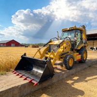 Rétrocaveuse Cat 420F 4x4 d'occasion, mini-excavatrice, chargeuse sur pneus, rétrocaveuse 420F2 430F2