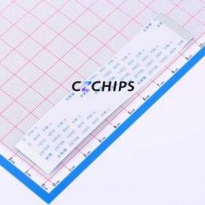 ZX-FFC1.0-T-10048-20P FFC Cable (Flexible Flat Cable) P=1mm Connector 20P 1mm Non-Inverting 10cm - Product Image 1