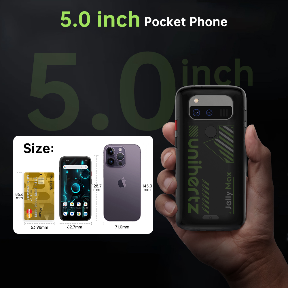 Unihertz Jelly Max Mini Smartphone - 5G, 12GB RAM, 256GB Storage