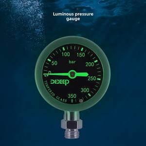 Manomètre de pression résiduelle de plongée DIDEEP avec fonction lumineuse en fibre de carbone et acier, tube haute pression pour BCD - Product Image 3