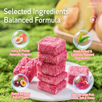 Instant FD Perzik Oolong Thee Blokjes met Echt Fruitpuree Gefreeze-droogde Fruitthee Blok OEM Private Label 125g