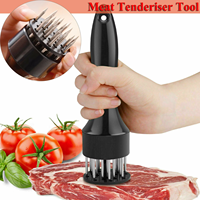 Attendrisseur à viande en acier inoxydable avec manche en plastique, outil de cuisine pour attendrir le bœuf, le poulet et les steaks