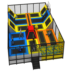 Parc de trampolines rectangulaire de grande taille pour intérieur et extérieur, avec fosse à mousse et zone de saut bungee fitness - Product Image 3