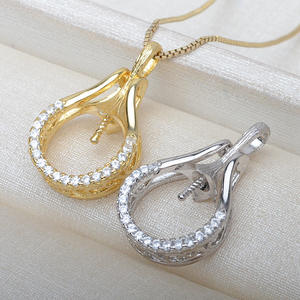 Collier pendentif en argent S925 Wenchi avec agate, style coréen, accessoires de bricolage, populaire en Europe et en Amérique, perle vide pour bijoux - Product Image 3