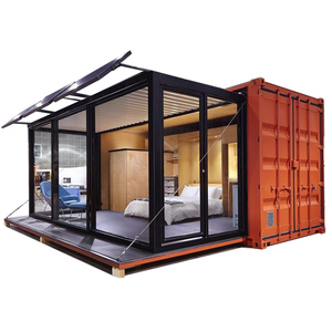 HYSUN di lusso 20HQ pod-out modificato container di trasporto casa coffee shop prefabbricata <span class=keywords><strong>mobile</strong></span> portatile di vetro struttura in acciaio cafe bar - Product Image 1