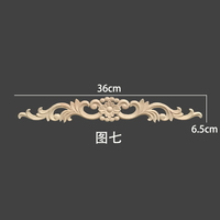 Rosettes décoratives en bois massif CNC, appliques sculptées pour meubles, menuiseries, salon, artisanat en bois d'intérieur