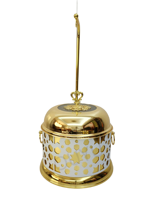 Conteneur Isotherme Luxueux Blanc-Doré Creux en Acier Inoxydable 8L, Chauffe-Plats à Carburant pour Mariages, Fêtes et Buffets