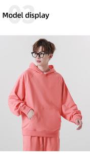Do Fabricante Personalizado 330 Gsm 100% Algodão Hoodies Oversized Fleece Forrado Hoodies dos homens com Padrão Impresso Atacado - Product Image 2