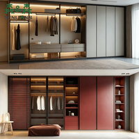 SLS Dressing autoportant personnalisable en bois écologique avec portes en MDF, multifonctionnel pour espaces étroits, chambre et salle à manger
