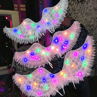 Ailes de Fée Lumineuses LED pour Enfants, Accessoire de Costume Ailes de Papillon pour Fête d'Anniversaire, Séance Photo, Déguisement de Princesse