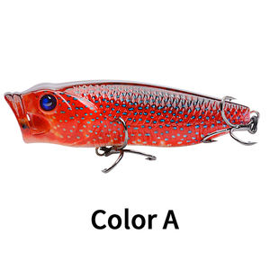 Cheery เบ็ดตกปลา80มม. 14ก., 3D แข็งพิมพ์สีเหมือนจริงพร้อมเหยื่อป็อปเปอร์เหยื่อตกปลาปลอม - Product Image 6