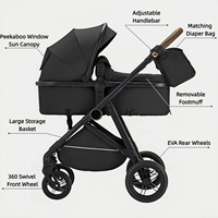 Poussette 2-en-1 Passing Love pour bébé, cadre en acier durable, légère, avec grand panier, idéale pour les promenades quotidiennes