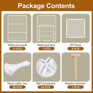 Trong Nhà Ngoài Trời Động Vật Nhỏ Playpen DIY Dây Di Động Sân Hàng Rào Lắp Ráp Dễ Dàng Kim Loại Động Vật Lồng Tấm - Product Image 2