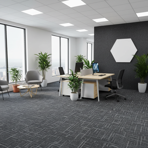 Dalles de <span class=keywords><strong>moquette</strong></span> 50 x 50 cm, couleur gris, dalles de <span class=keywords><strong>moquette</strong></span> commerciales pour bureaux - Product Image 5